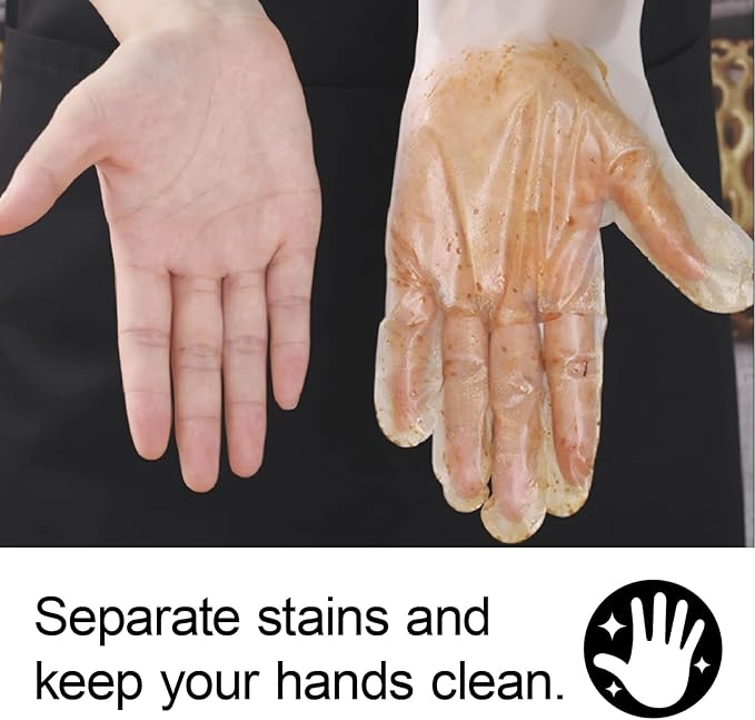 400 Count Disposable Plastic Gloves, Food Safe, Latex-Free & Powder-Free – - Image 4