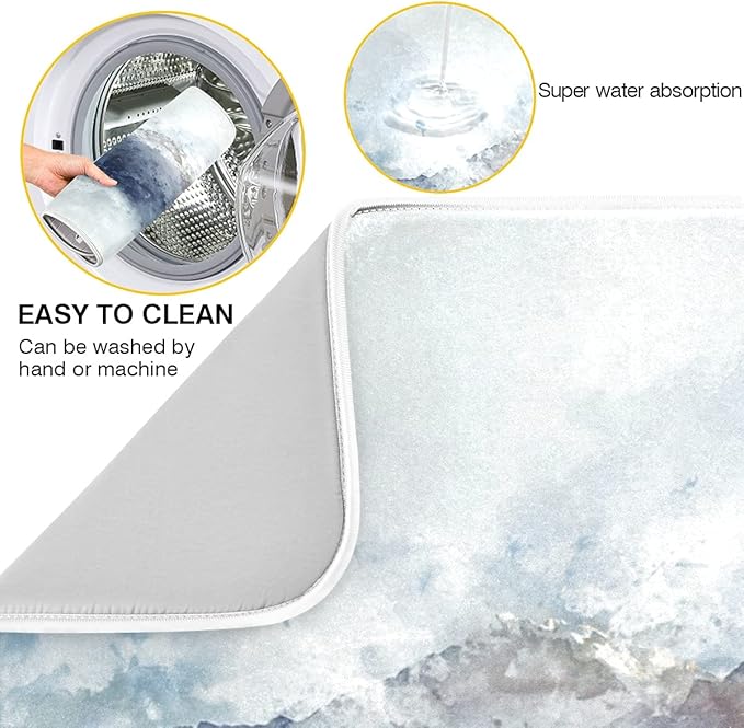 Absorbent Dish Drying Mat for Kitchen Counter - Image 2