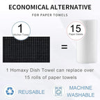 Homaxy 100% Cotton Terry Kitchen Towels, Checkered Designed, Soft and Super - Image 8