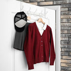 TICONN Over The Door Hooks, 5 Heavy Duty Tri Coat Rack All Metal Coat Hanger - Image 4
