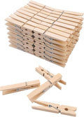 Wooden Clothes Pins, 100 Pack, 2.9 Inch, Large Natural Birchwood, Rust and by KTOJOY