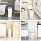 3 Pack Bathroom Trash Can 2.6 Gallon Small Touchless Automatic Motion Sensor - Image 7
