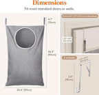 Lifewit 1 Pack Over Door Laundry Hamper, Large Collapsible Hanging Laundry - Image 2