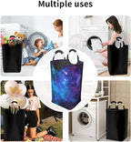 Blue Sky Laundry Basket Starry Sky Foldable Laundry Hamper Blue Galaxy - Image 6