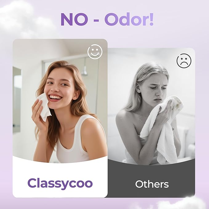 Classycoo XL Compressed Towel Tablets- 50 PCS Disposable Face Towelettes - Image 7