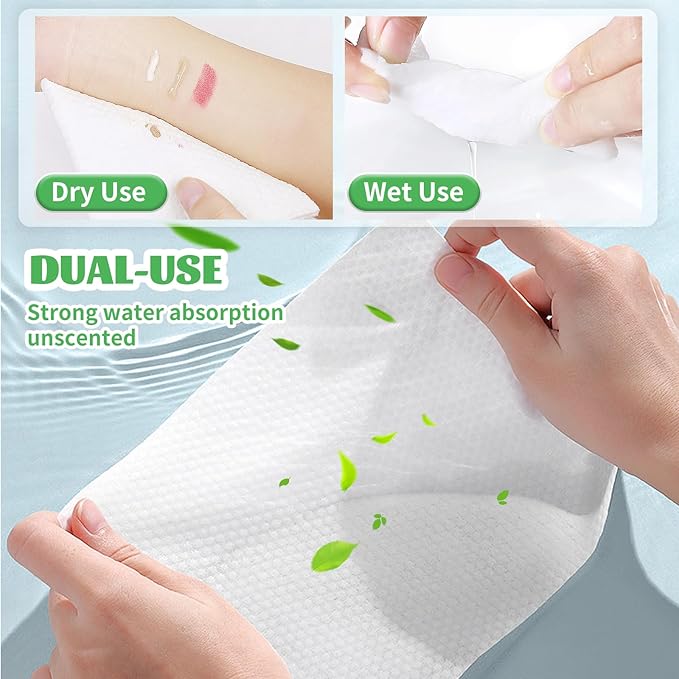 Disposable Face Towel, for Washing Soft Cotton Dry Wipes Facial Cloths - Image 2