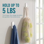 TAILI Hooks for Hanging, 2 Plastic Large Sticky Hooks and 4 Adhesive Strips - Image 4