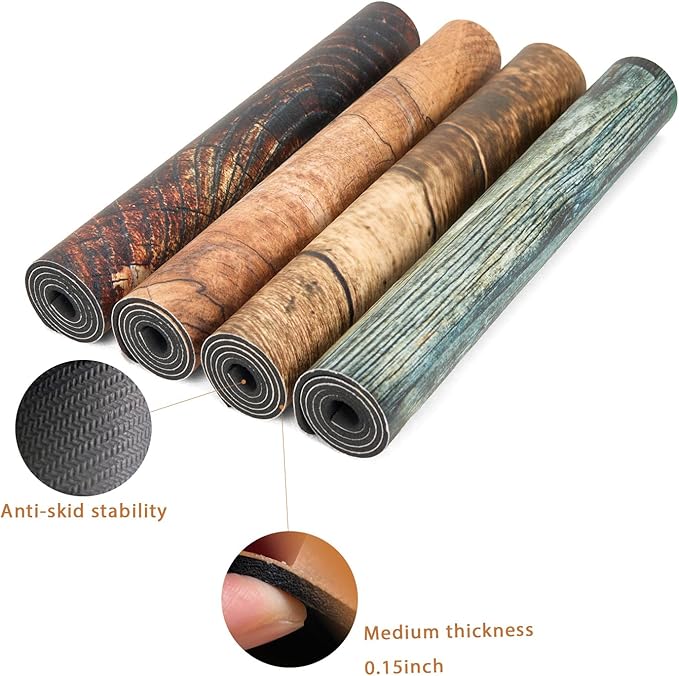 Coffee Bar Mat 24x16 Inch, Wood Grain Stump Design, Absorbent Hide Stain Rubber - Image 7