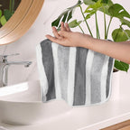 KinHwa Microfiber Hand Towels for Bathroom Soft and Absorbent Face Towels Grey - Image 6