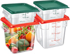 Barydat 4 Pcs Square Food Storage Containers by home