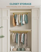 OROPY Industrial Pipe Clothes Rack Wall Mounted Set of 2, 38.4 inches Heavy - Image 8