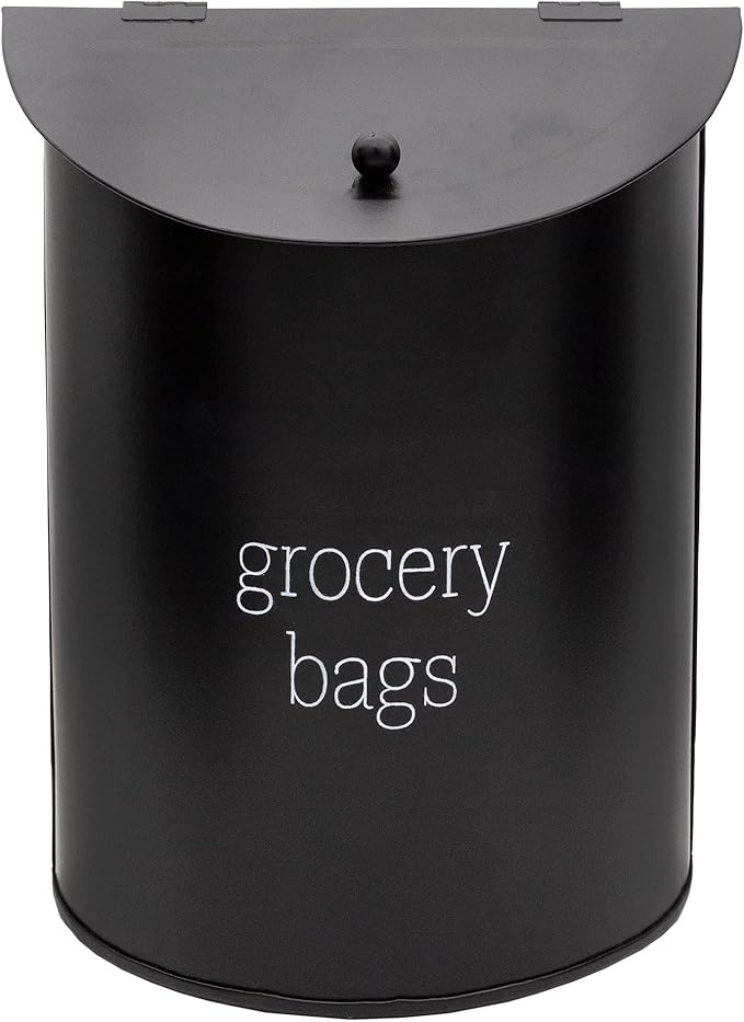 AuldHome Design Enamelware Grocery Bag Holder; Wall-Mounted Modern Farmhouse by AuldHomeDesign