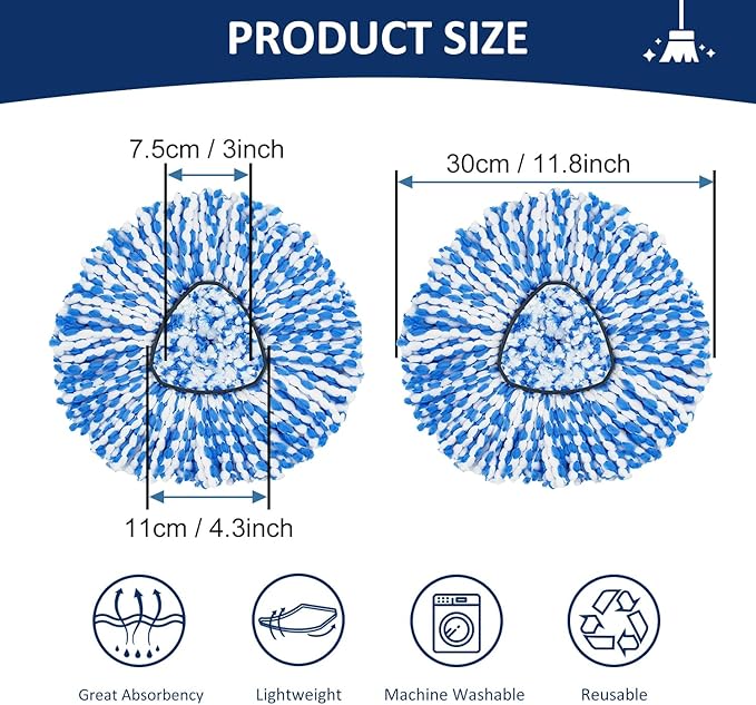 Spin Mop Head Replacements Compatible - Image 4