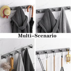 Coat Rack, Heavy Duty Stainless Steel 4 Tri Coat Hook Hanger, Wall Mounted - Image 7