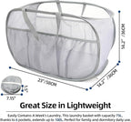 Collapsible Laundry Baskets, Upgrade Pop Up Laundry Hamper - Image 3