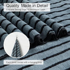 8 Pcs Grayish Blue Cabana Stripe Large Bath Towel Oversized Bath Sheet-2 - Image 6