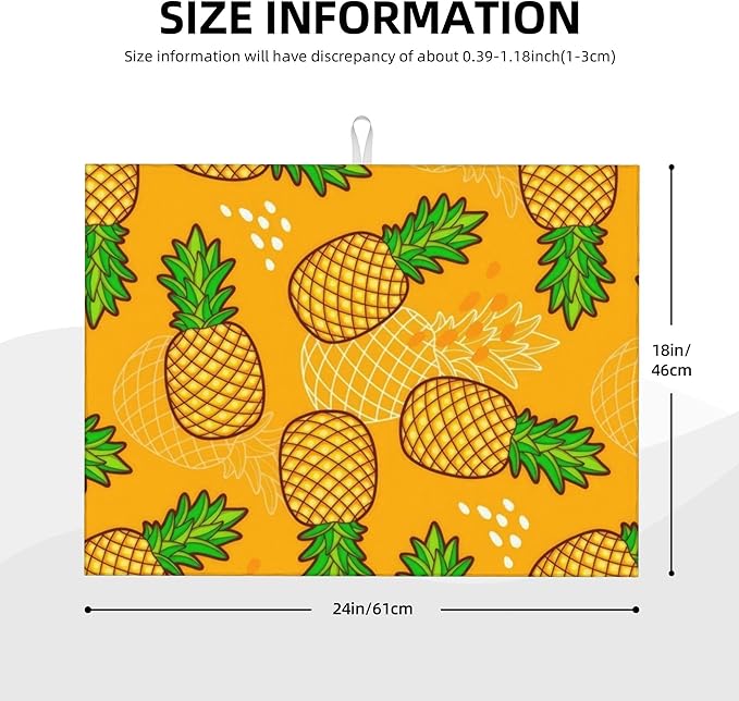 Pineapple Pattern Dish Drying Mats - Image 2