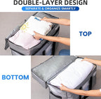 TAILI 2 Tier Extra Large Moving Bags, 2 Pack Silver Heavy Duty Totes - Image 6