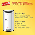 Glad Tall Kitchen Trash Bags 13 Gallon, Unscented Garbage Bags - Image 2