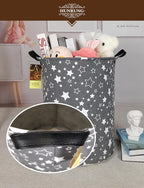 HUNRUNG Laundry Hamper, Large Canvas Fabric Lightweight Storage Basket Toy - Image 4