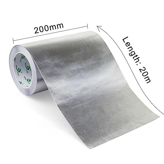 BOMEI PACK Adhesive Aluminum Foil Heat Shield Tape 1Pack 8inch x 66ft, Barrier - Image 2