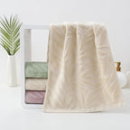 Pidada Hand Towels Set of 4 Leaf Pattern 100% Cotton Absorbent Soft Decorative - Image 4