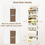 Over The Door Organizer, 6 Shelf Door Hanging Organizers - Image 3