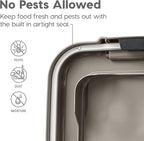 IRIS USA 30 lbs & 11 lbs Combo Airtight Dog Food Storage Container, Stackable - Image 4