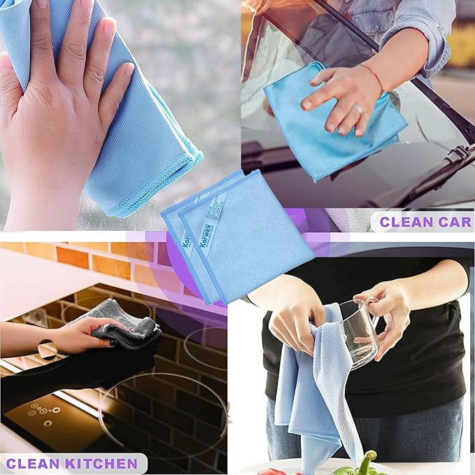 Longmann Window Cleaning Cloth, Glass Cloth, Cleaning Cloth, Streaks Schatches - Image 2