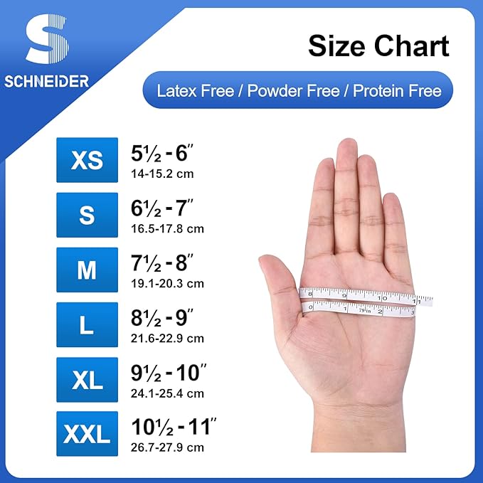 Schneider Nitrile Exam Gloves, 4 mil, Powder-Free, Latex-Free, - Image 7