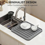 Silicone Dish Drying Mat for Kitchen Counter, Upgraded Extra Thick 1.1” - Image 7