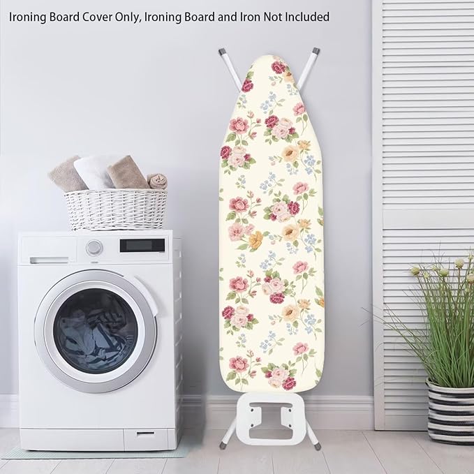 Rose Flower Ironing Board Cover, Iron Board Cover Non-Slip Thick Ironing Board - Image 3