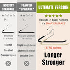 Spring Fever Open Ended Non Slip Sponge Padded Pants Hangers - Image 3