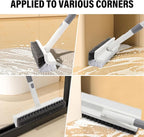 Floor Scrub Brush with Long Handle, Double-Sided V-Shaped Deck Brush, Grout - Image 6