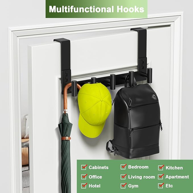 Stainless Steel Over Door Hooks, Over Door Hanger Holder - Image 5