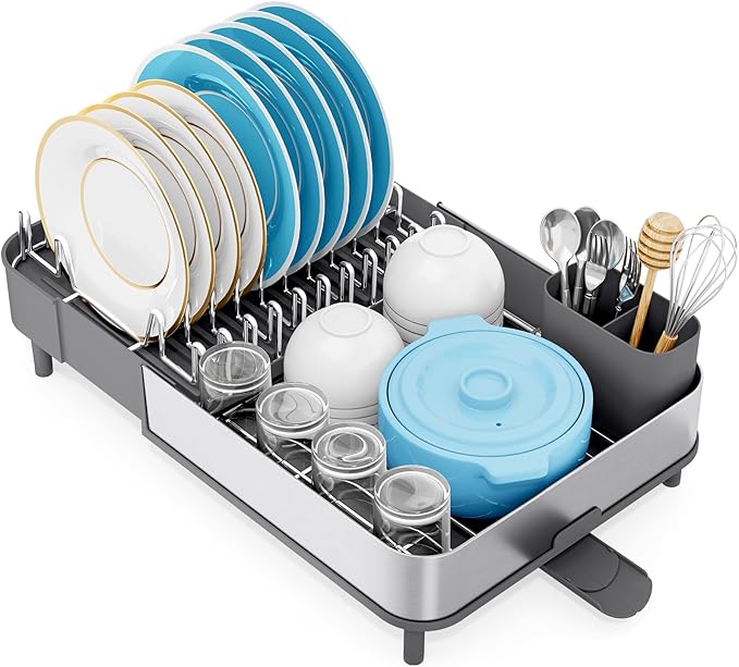 Dish Drying Rack, 304 Stainless Steel Dish Drainer by Urackify