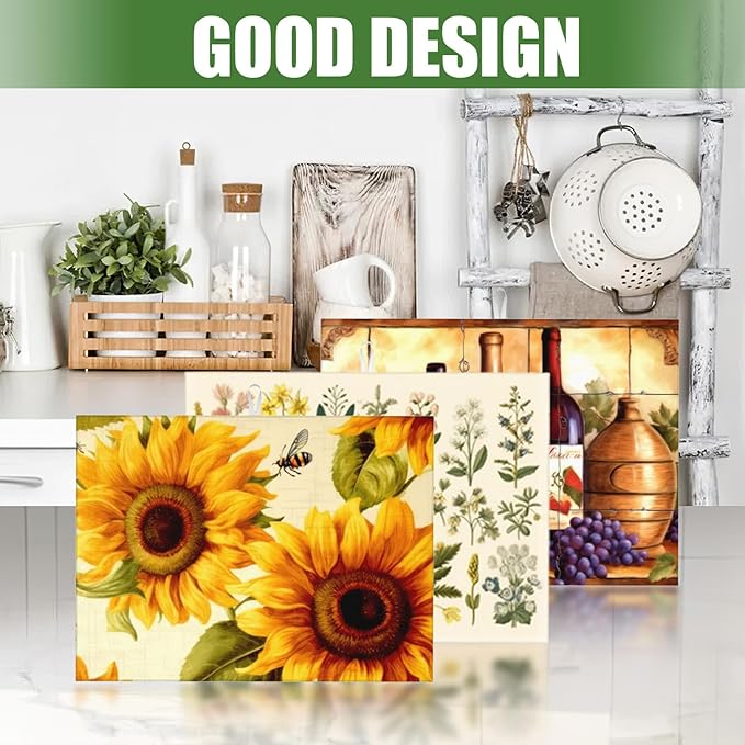 Sunflower Large Dish Drying Mats - Image 4