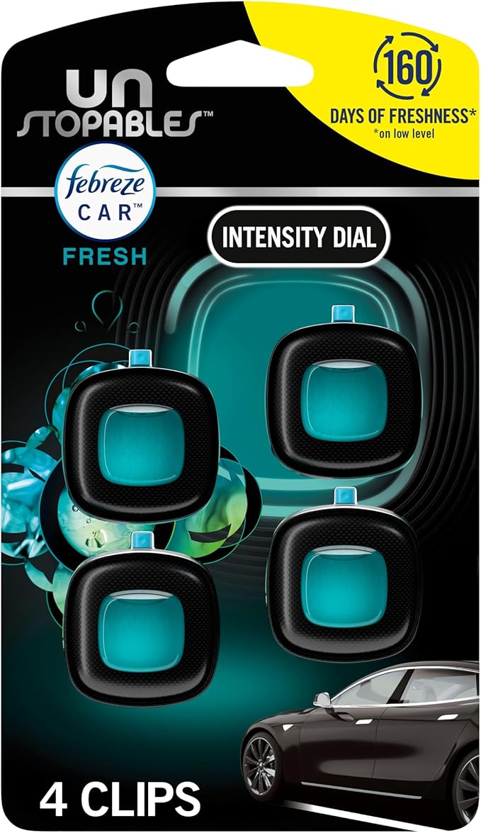 Unstopables Car Odor-Fighting Car Freshener Vent Clip Fresh Scent, .07 oz. Car - Image 9