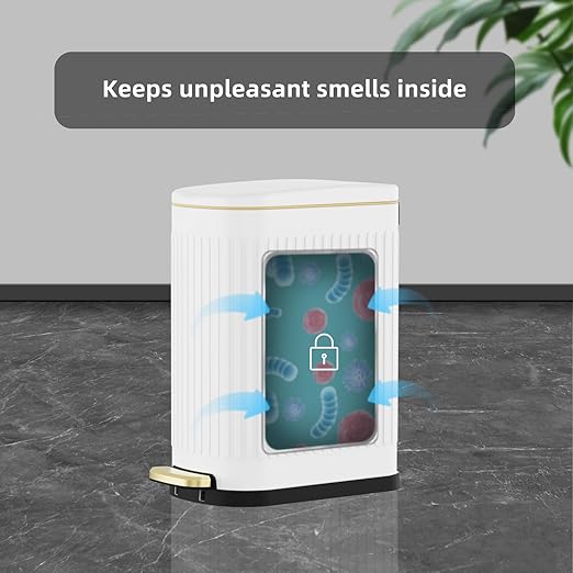 2.6 Gallon Slim Bathroom Trash Can - Image 4