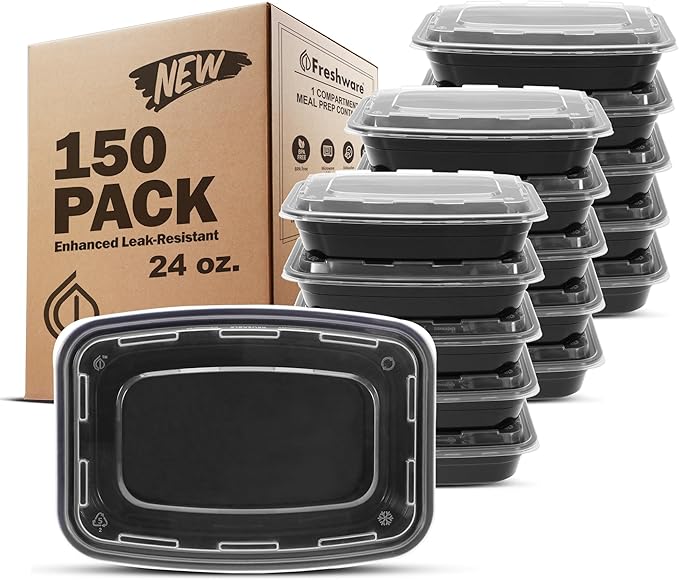 Freshware Meal Prep Containers 1 Compartment Food Storage Containers by Freshware