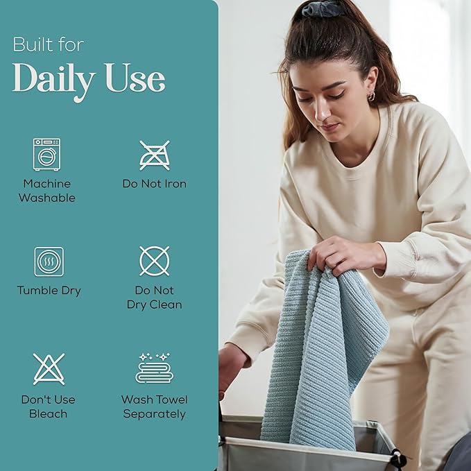 MosJos Kitchen Towels, Cotton Hand Towels, 18 x 28 Kitchen Linens - Image 5
