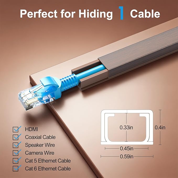 Yecaye Cord Hider, 113in Cord Covers - Image 2
