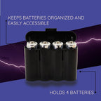 Powertron Batteries 3 Pack AA/AAA / CR123A Black Battery Holder Storage Cases - Image 7