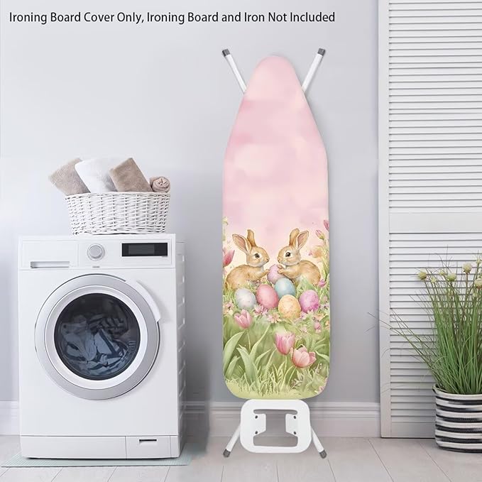 Tulip and Easter Bunny Ironing Board Covers Standard Size, Table Top Ironing - Image 3