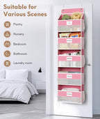 Over The Door Organizer Hanging, 5 Shelf Behind The Doors Storage, Pantry Door - Image 7