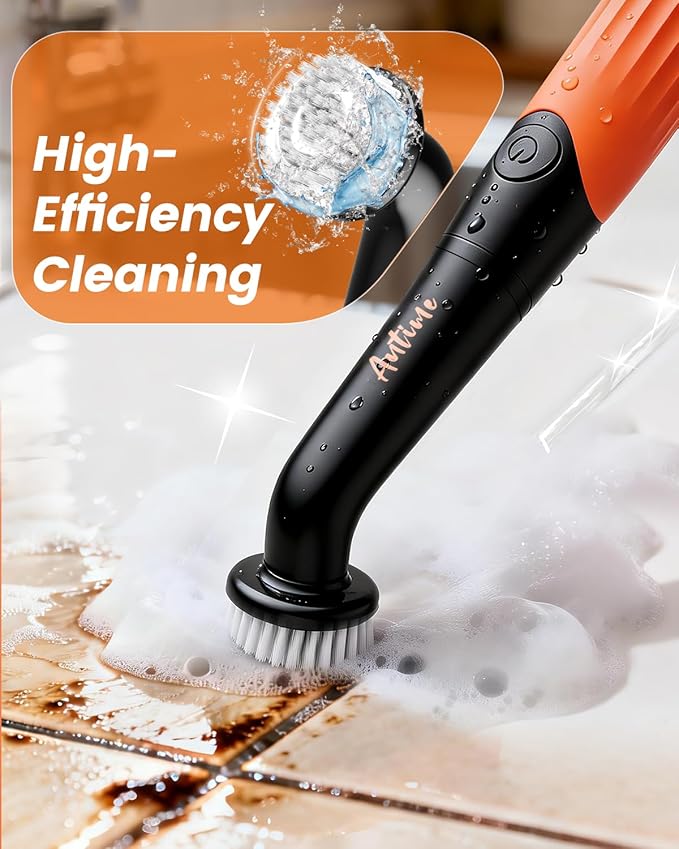 Rechargeable Electric Grout Brush, Upgraded Cordless Power Scrubber Kit - Image 2