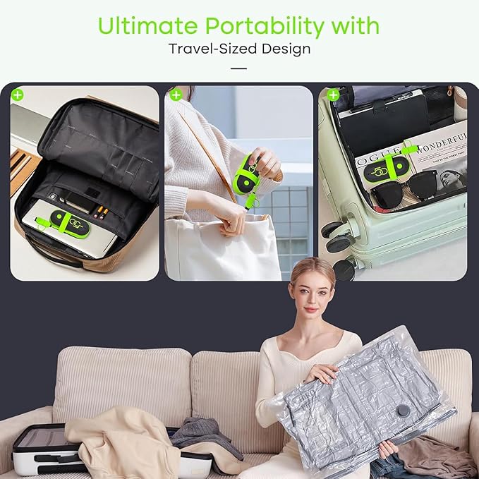 Vacuum Bags for Travel with USB Pump, 18 Pack Compression Travel Vacuum Bags - Image 8