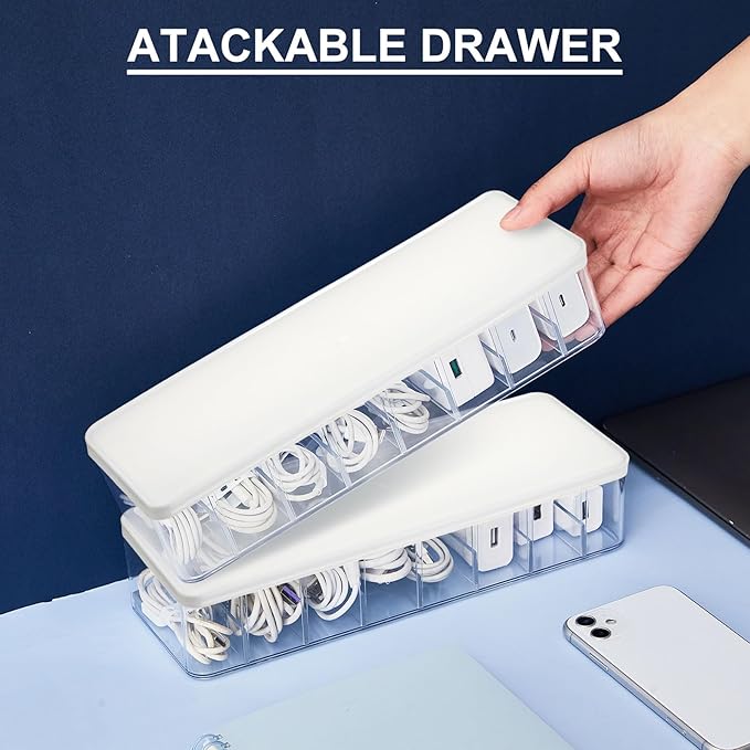 Tatuo 2 Pcs Cable Organizer Box - Image 3