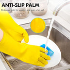 Vgo... 1-Pair Reusable Household Gloves, Rubber Dishwashing gloves, Extra - Image 5