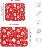 Christmas Snowflake Ball Baubles Dish Drying Mat - Image 5